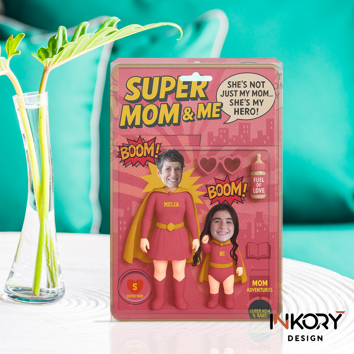 Super mom, Personalized supper mama Figure plastic box  ,Personalized Acrylic Block Plaque, mother's Day Gift, Wife gift, Mum gift, super kids, super club, custom name family member, catch the best mom ever