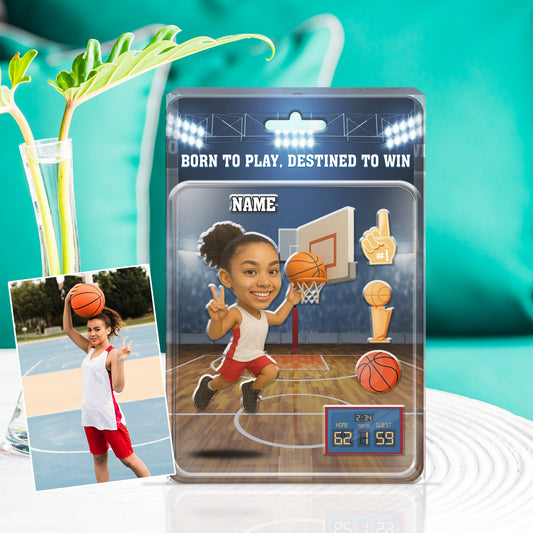 Basketball Player Card funny, Personalized Sports Gift, Mini NBA Style Card, Acrylic Plaque for Basketball Fans