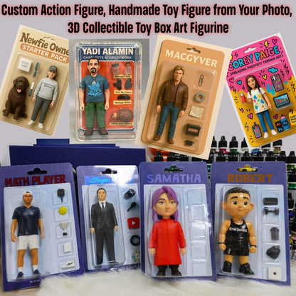 Personalized Figurine for Boyfriend and Husband, Handmade Toy Figure from Your Photo, 3D Collectible Toy Box Art Figurine, with Customizable Theme & Accessories