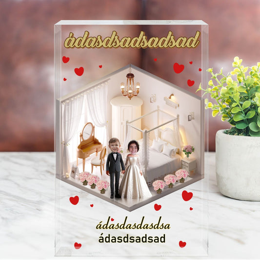 Personalized Anniversary Gift, Custom Wedding Anniversary, Anniversary Party Favor, Unique Anniversary Gift, Friends Parents Anniversary, chibi photo couple, valentine gift