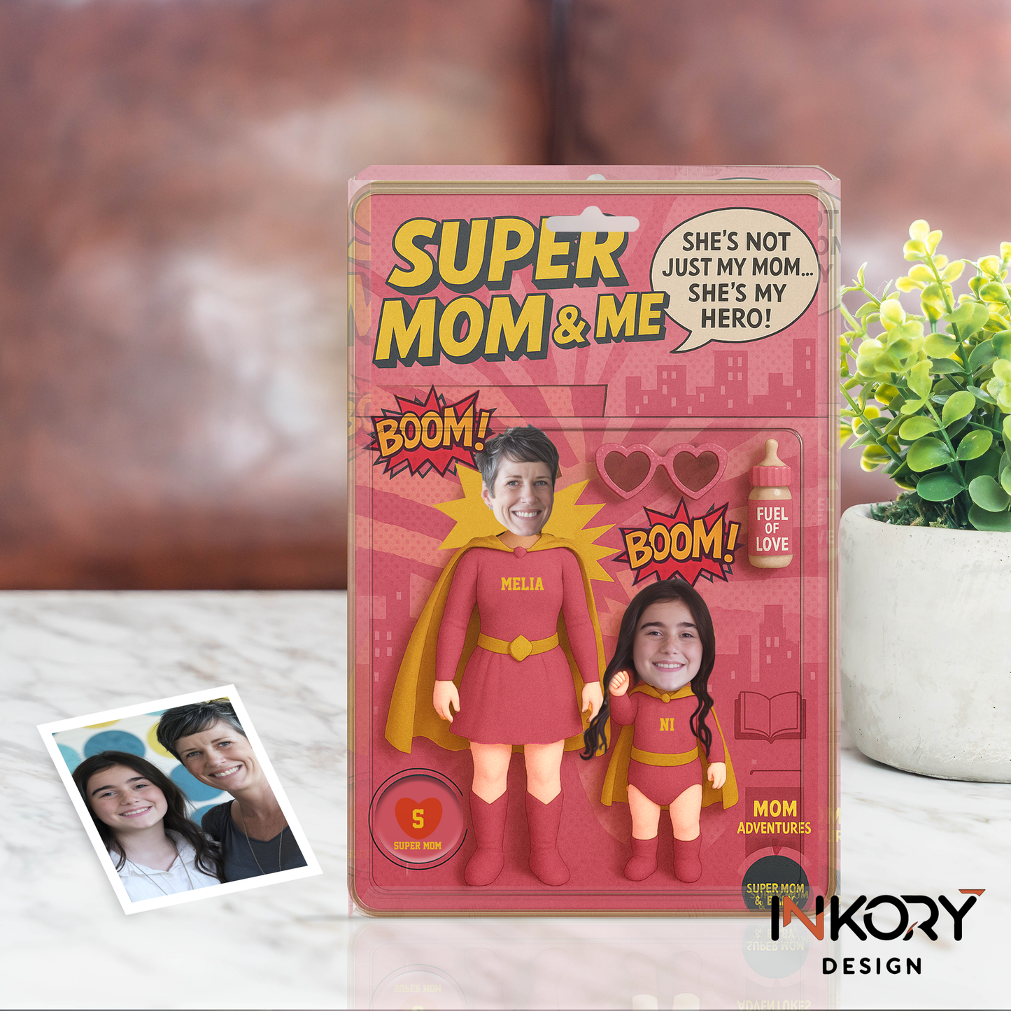 Super mom, Personalized supper mama Figure plastic box  ,Personalized Acrylic Block Plaque, mother's Day Gift, Wife gift, Mum gift, super kids, super club, custom name family member, catch the best mom ever